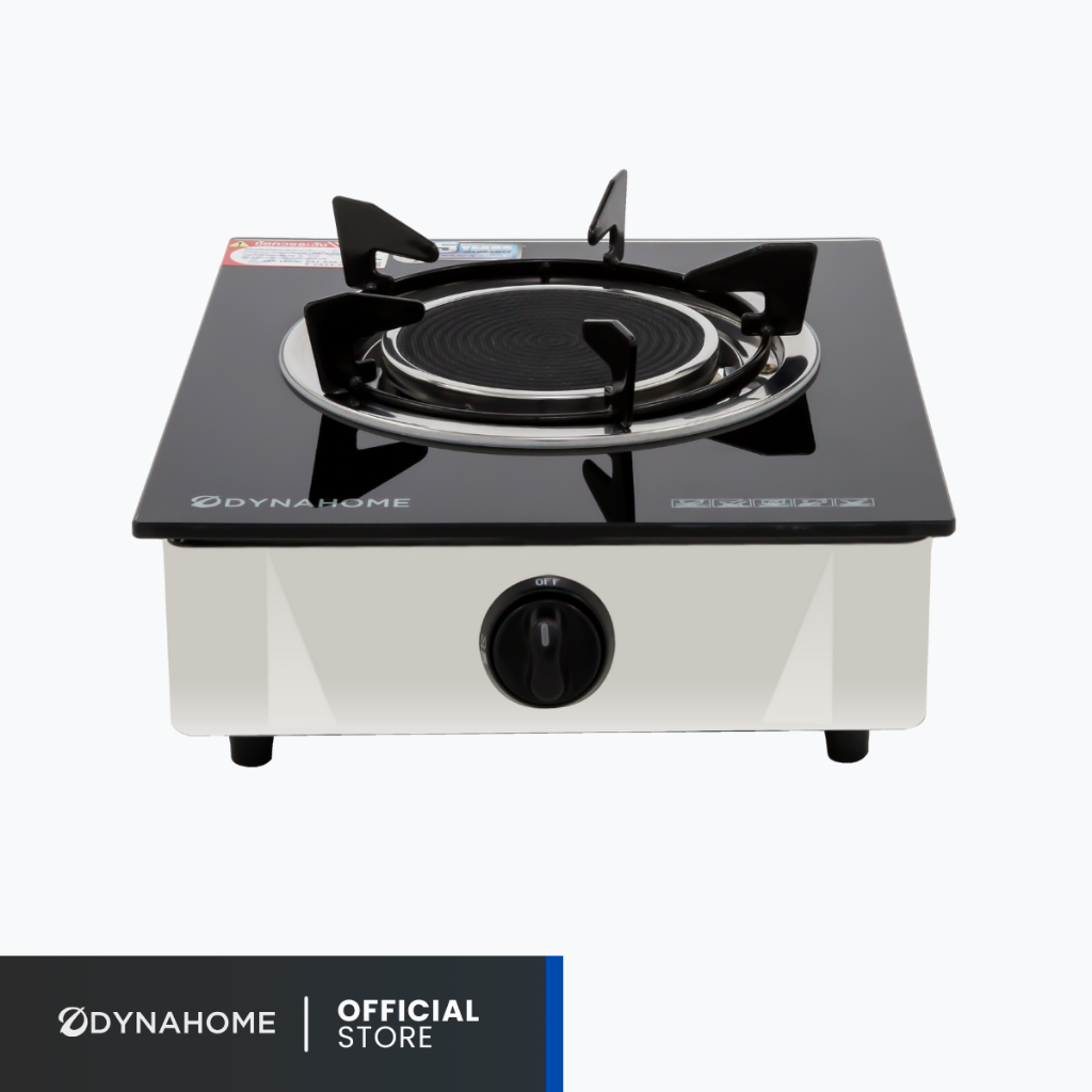 DYNAHOME | DH-8736 เตาแก๊สเดี่ยวหน้ากระจกนิรภัยแบบตั้งโต๊ะหัวอินฟาเรท