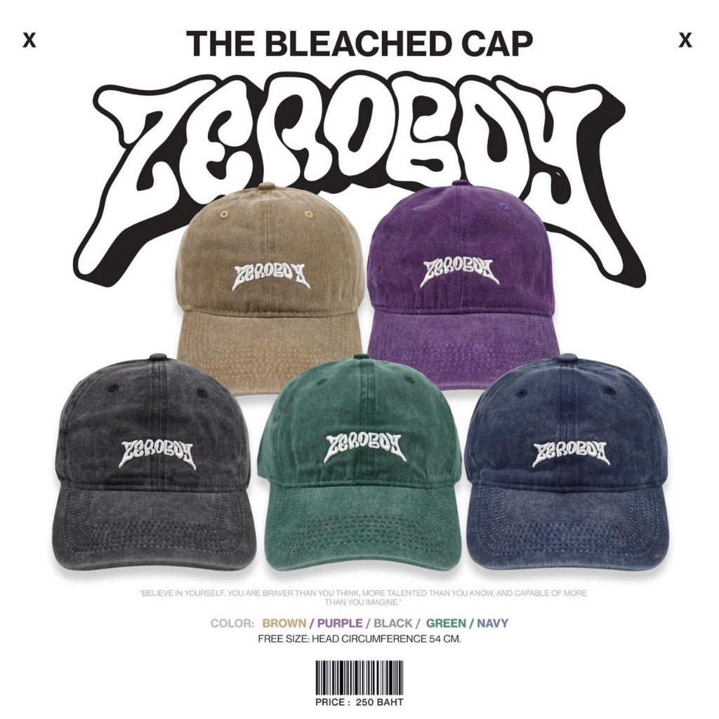 ZEROBOY - THE Bleached Cap " หมวกแก็ปคลอเลคชั่นใหม่ "