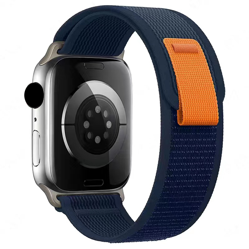 สายห่วงไนลอนป่าเหมาะสำหรับ i-Watch Series 10 42/46mm 9 8 7 6 5 SE Ultra กีฬาสายรัดระบายอากาศ 38mm.40.41.42m44.45mm