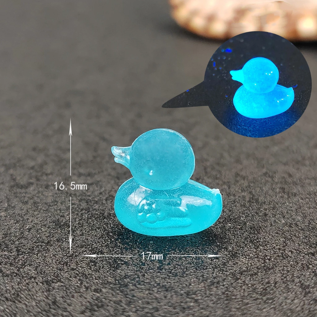 Mini Luminous ตุ๊กตาเป็ดน้อยเรซิ่น ของเล่นสุ่มตัวเลขตกแต่งบ้าน thumbnail 8