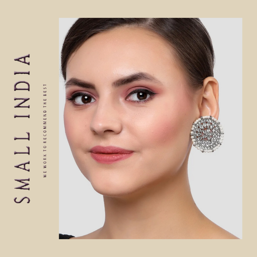 {**ส่งฟรี**} SMALL INDIA 🔆💠 Kundan Earrings For Women ต่างหู 🔆💠 Women Jewelry