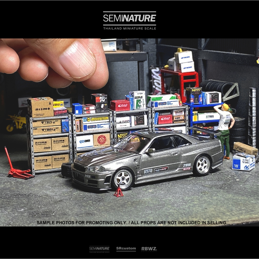🇹🇭พร้อมส่ง♦️ชั้นกล่องแต่งอู่แบบใหม่‼️สเกล 1/64 Garage shelf 1/64 scale! ขนาด 1/64 มีแบบให้เลือก‼️