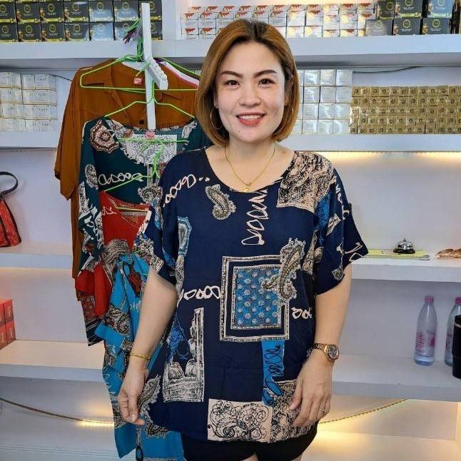 ##ส่งของทุกวัน##ค38//เสื้อคอกลมวินเทจผ้าสปัน --ฟรีไซ38-46นิ้ว ยาว25นิ้ว หน้าผ้า46นิ้ว-- ราคา119บาท