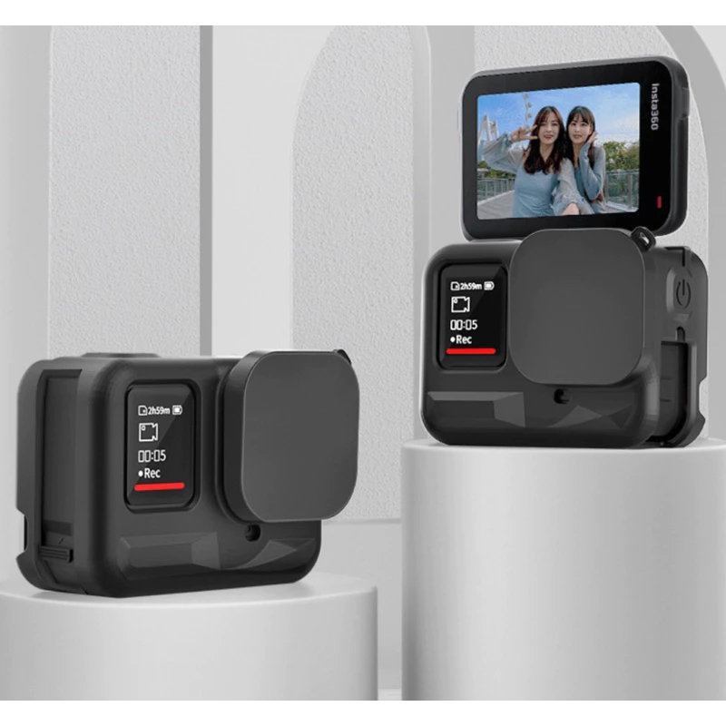 เคส ซิลิโคน สำหรับ Insta360 ACE PRO หรือ PRO2 พร้อม ฝาปิดเลนส์ สายคล้อง Silicone Case & Lens cover For ACE PRO or PRO2 thumbnail 5