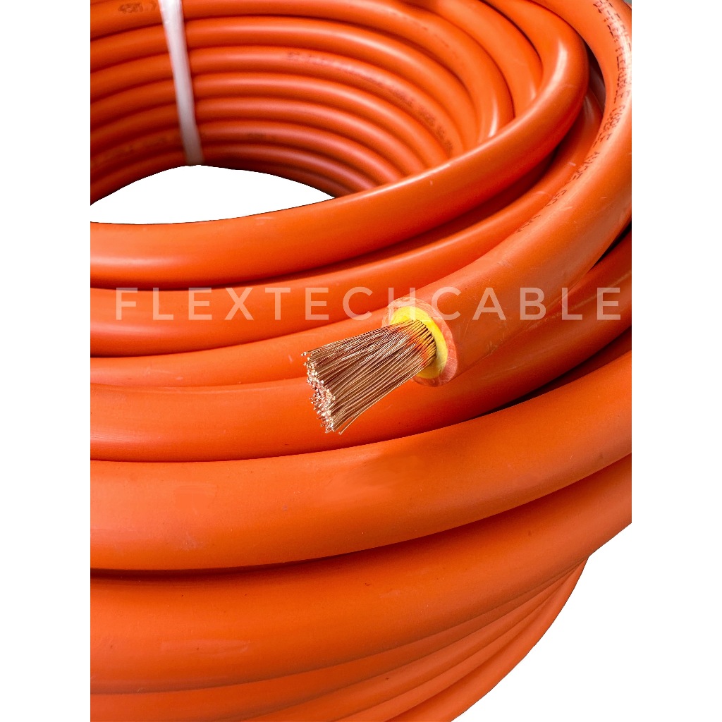 สายเชื่อมพรีเมียม ทองแดงเต็ม BI-FLEX ขนาด 25 sq.mm 353/0.30 (สีส้ม) สายพ่วงแบต สายเชื่อม