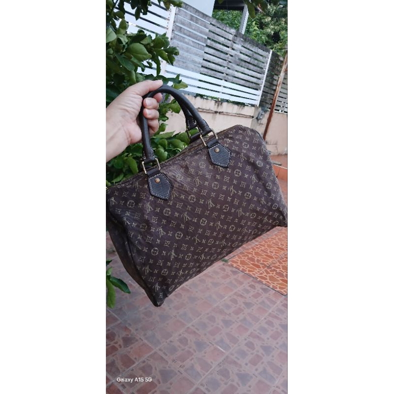 LV Speedy Minilin 30 ปี 03 / มือ 2 ของแท้กระเป๋าน้ำหนักเบา /ซิปรูดดี /ภายในสะอาดหูซิปแข็งแรง / ใบไม้