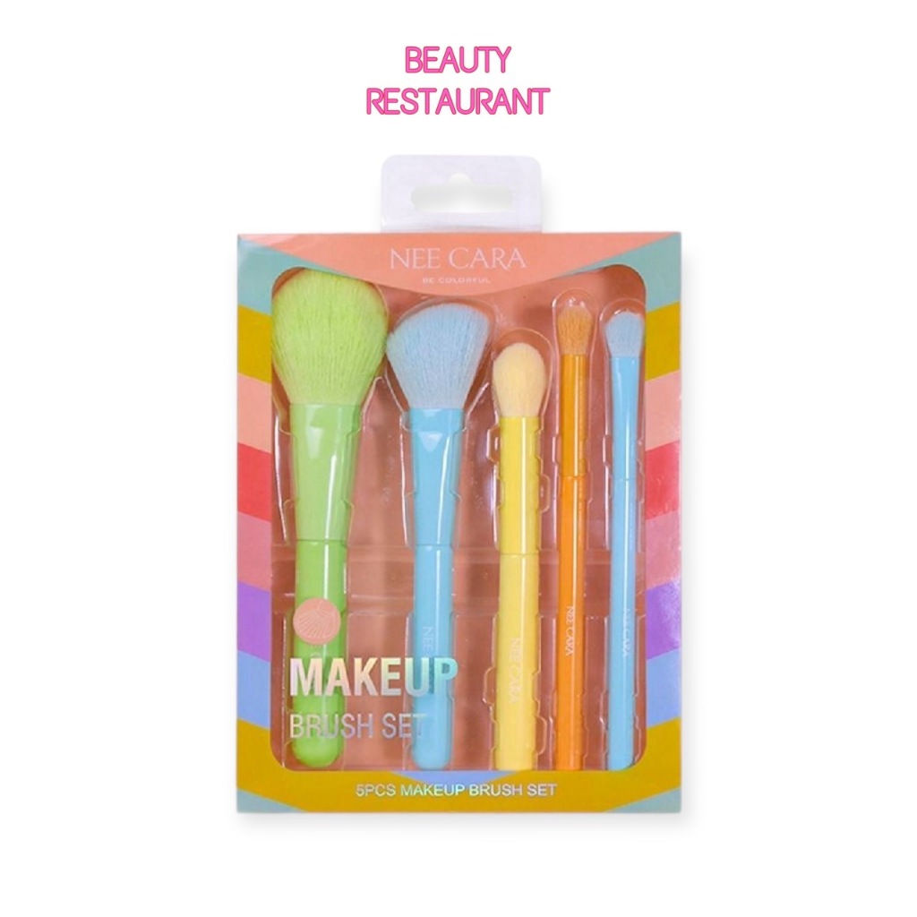 Nee Cara 5 Pcs Make Up Brush Set #N356 นีคาร่า ชุดแปรง 5 ชิ้น