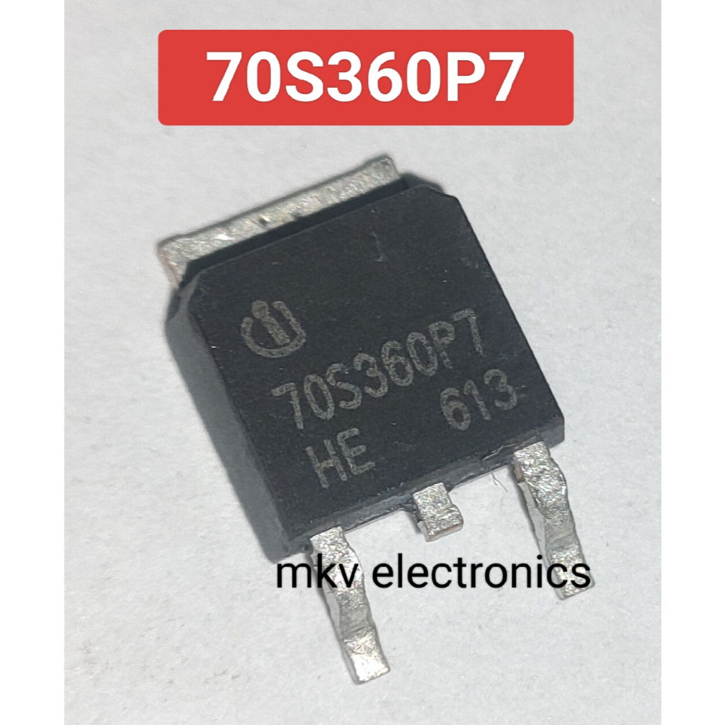 (1ตัว) 70S360P7 ของแท้ มอสเฟต MOSFET N-Channel 7.5A 700V TO-252 (รหัสสินค้า M02723)
