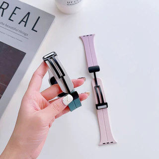 สมาร์ทวอท์ชสายแม่เหล็ก 11 10 9 8 7se 6 5 3 2 1 2 สีซิลิโคนแบบพับได้ 49 มม.46 มม.45 มม.44 มม.42 มม.41 มม.40 มม.38 มม.