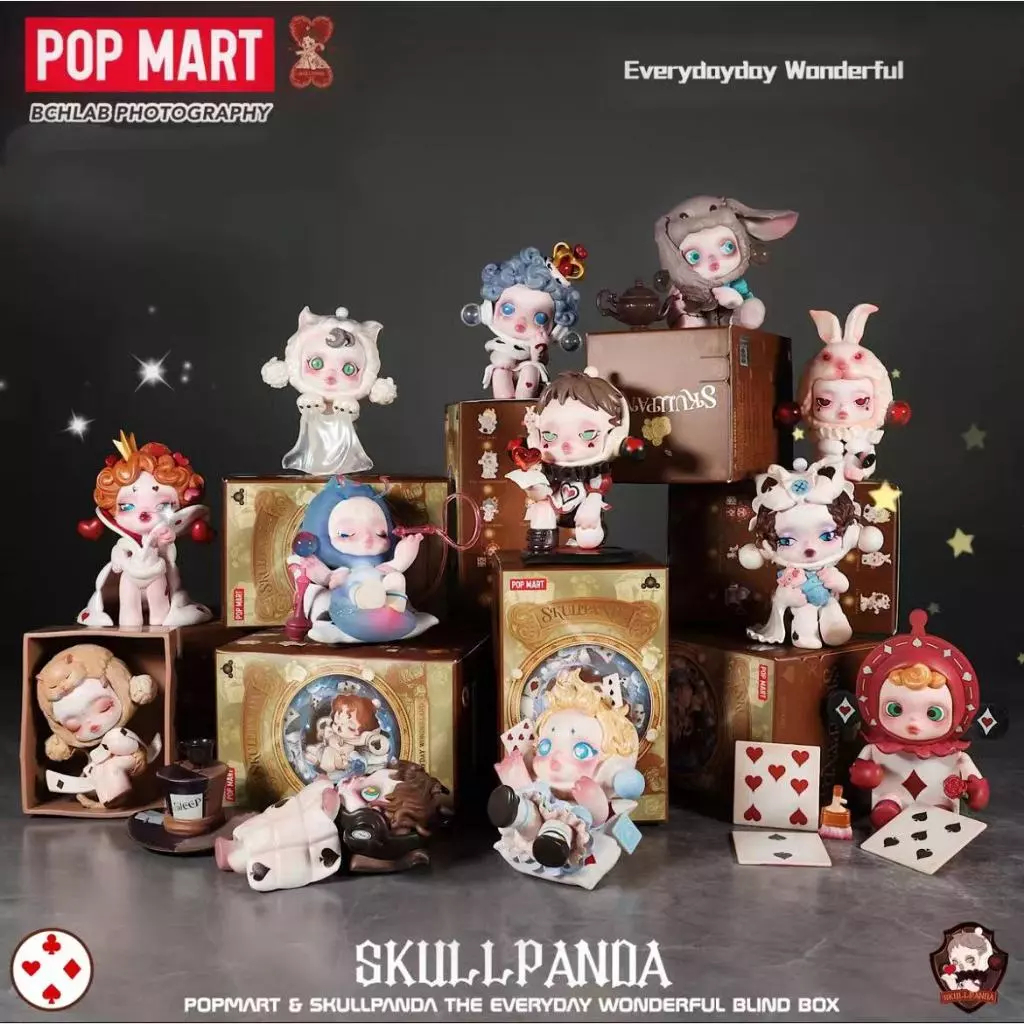 กล่องสุ่ม Pop MAR Skullpanda Everyday Wonderland Series Blind Box ของเล่น pop mart official store