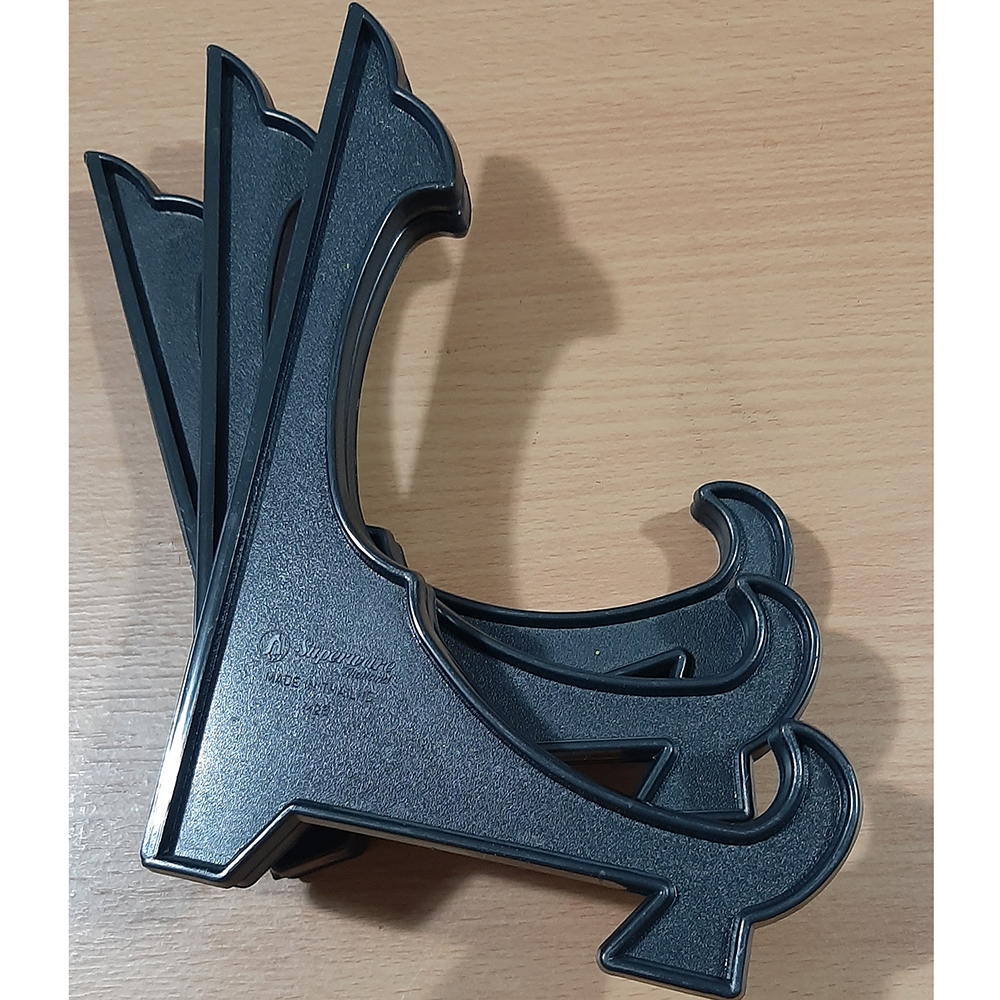 ขาตั้งโชว์จานของสะสม 10 ชิ้น/ชุด ขนาดกลาง M25 สีดำ ยี่ห้อ Superware พลาสติกหนาผลิตในไทย