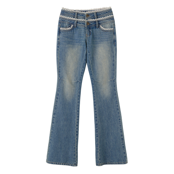 SCULPTOR SC24S414BL Double Waist Boots Cut Denim Mid Blue