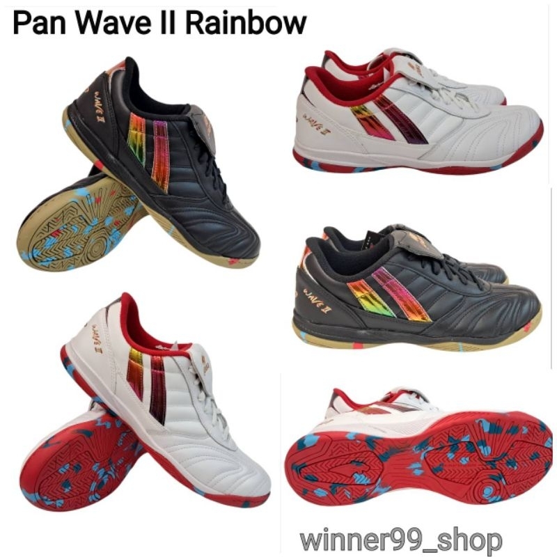 Pan รองเท้าฟุตซอลแพน Pan wave ll  Rainbow หนังแท้ PF1WB