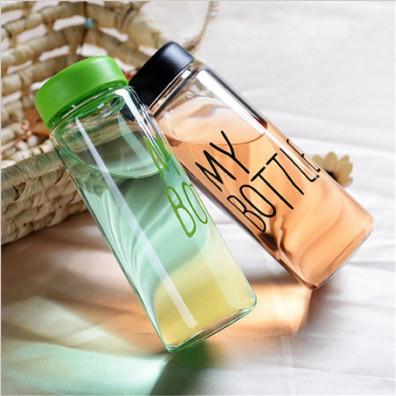 AD159_Shop ขวดน้ำ My bottle พลาสติก 500มล.ยกลัง 100 ชิ้น คละสี มีตัวกรอง ฝาปิด พกพา นักศึกษาA123-100 - รูปที่ 3