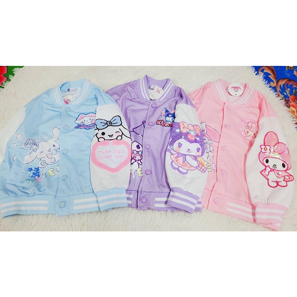 เสื้อกันลม เสื้อแขนยาว สำหรับเด็กผู้หญิง สีชมพู ลายมายเมโลดี้ My Melody
