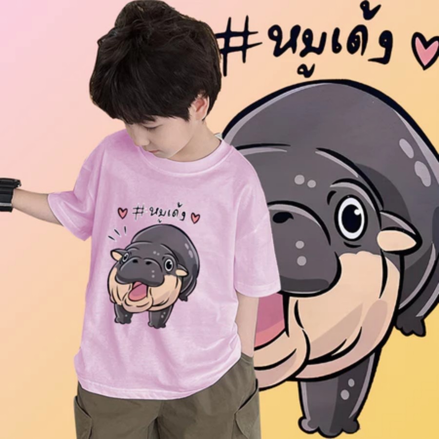 เสื้อเด็กหมูยืดน่ารัก แบบใหม่ ระบายอากาศดี ใส่สบาย ราคาไม่แพง ซักเครื่องได้ จัดส่งรวดเร็ว