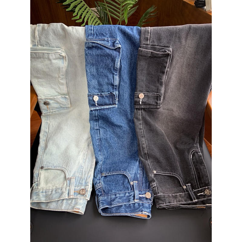 LONDON BAGGY DENIM (BLACK/ DENIM/BLUE JEAN)