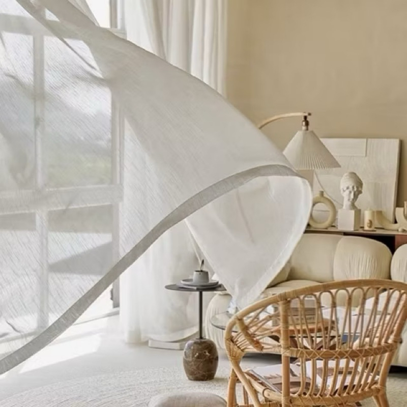 แนะนำ ผ้าม่าน ผ้าม่านสีขาว แนวมินิมอล ผ้าม่านโปร่งสำหรับทำม่าน 2 ชั้น สำหรับหน้าต่าง พร้อมจัดส่ง ราคาพิเศษ มีเก็บเงินปลายทาง