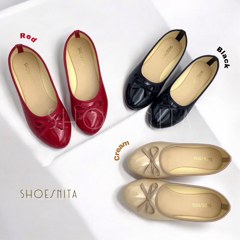 🍒NEW🍒 รองเท้าคัชชู ไซส์36-44 คัทชูหนังแก้ว ทรงสวย SHOESNITA