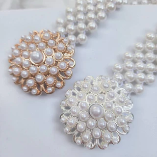🌸พร้อมส่ง🌸เข็มขัดมุกเด็กแบบยางยืด เครื่องประดับชุดไทยเด็ก