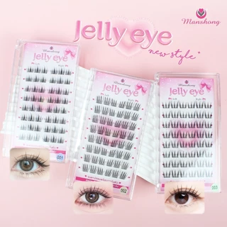 Jelly Eye ขนตาช่อมีกาวในตัว Manshong (ขนตาบน / ขนตาล่าง / แหนบติดขนตา)