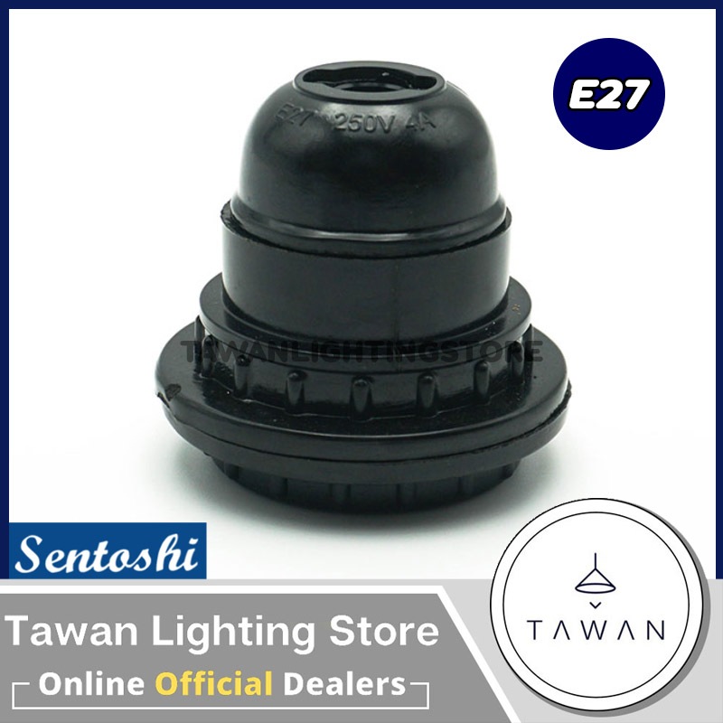 Sentoshi ขั้วห้อย E27 รุ่นห้อยฝาชี สีดำ