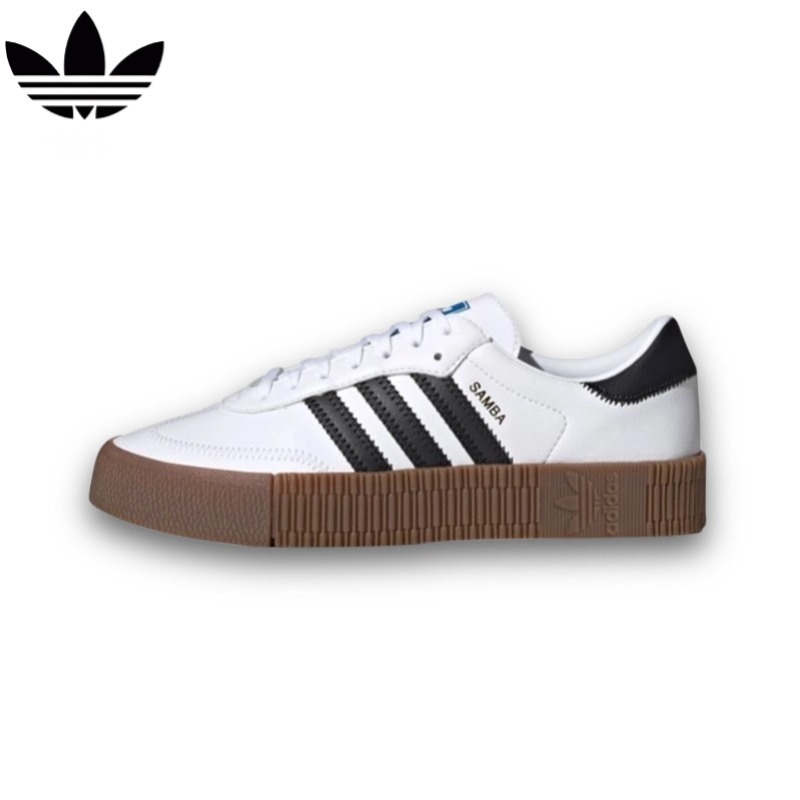 Adidas originals Sambarose White Black ของแท้รองเท้าลำลองไม่ลื่นด้านบนต่ำ