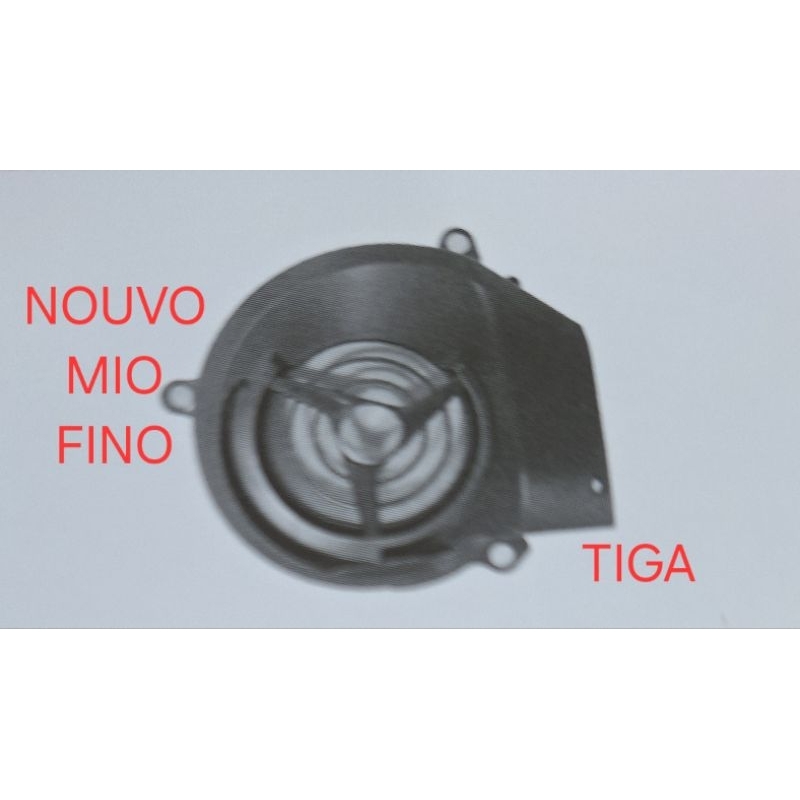 ฝาครอบใบพัดลมเครื่องยนต์NOUVO,MIO,FINOสีดำทรงเดิมติดรถ