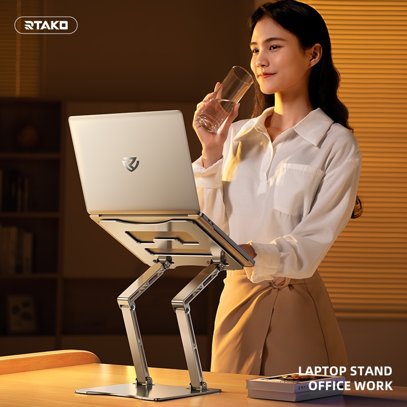 Rtako ขาตั้งแล็ปท็อป หมุนได้ 360° ปรับได้ 2-3 ระดับ วัสดุ Carbon Steel อย่างดี รุ่น RS-CP84