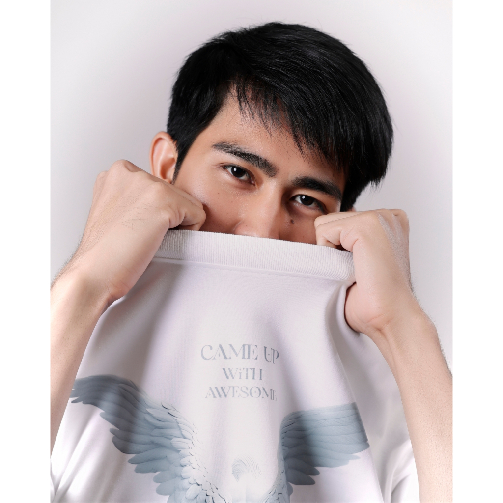 OV023 เสื้อยืดแขนสั้น โอเวอร์ไซค์ สกรีนลายกราฟฟิค ทรงสวย Awesome sport