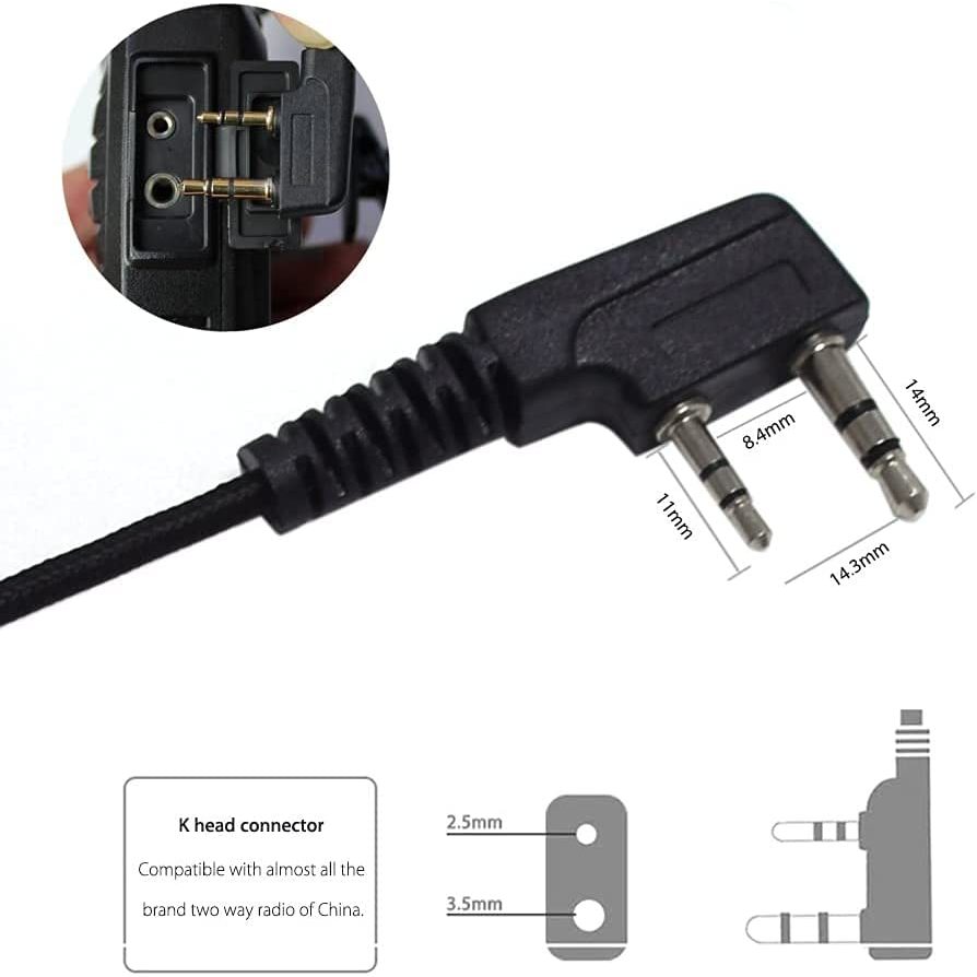 หูฟัง 992 หูฟังสำหรับวิทยุสื่อสาร หูฟัง K-head - รูปที่ 2