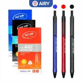 ปากกาแบบกด Chosch รุ่น CS-A02 ปากกาSemi Gel Ball Pen ปากกากึ่งเจล 0.7mm น้ำเงิน แดง ดำ(แพ็ค 1 ด้าม)