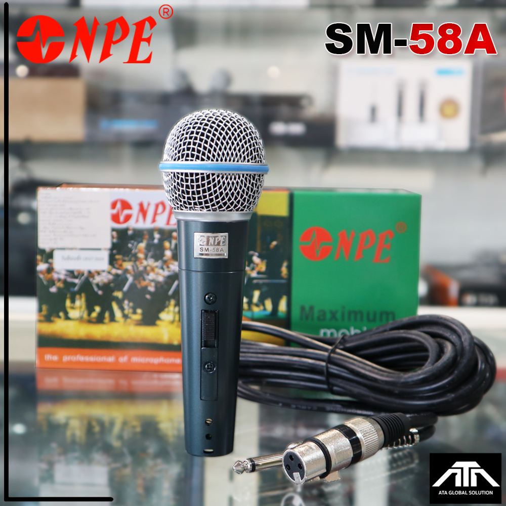ไมค์ ไมโครโฟน NPE SM-58A พร้อมสาย 5 เมตร ไมค์พูด ไมค์ร้อง