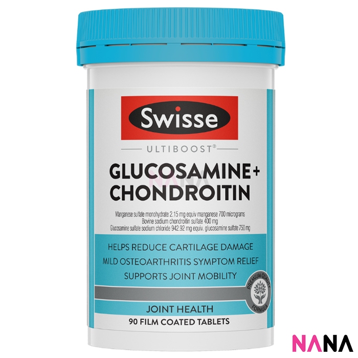 Swisse Ultiboost Glucosamine + Chondroitin 90 Tablets วิตามินบรรเทาข้อเข่าเสื่อม 90 เม็ด (หมดอายุ:06 2027)
