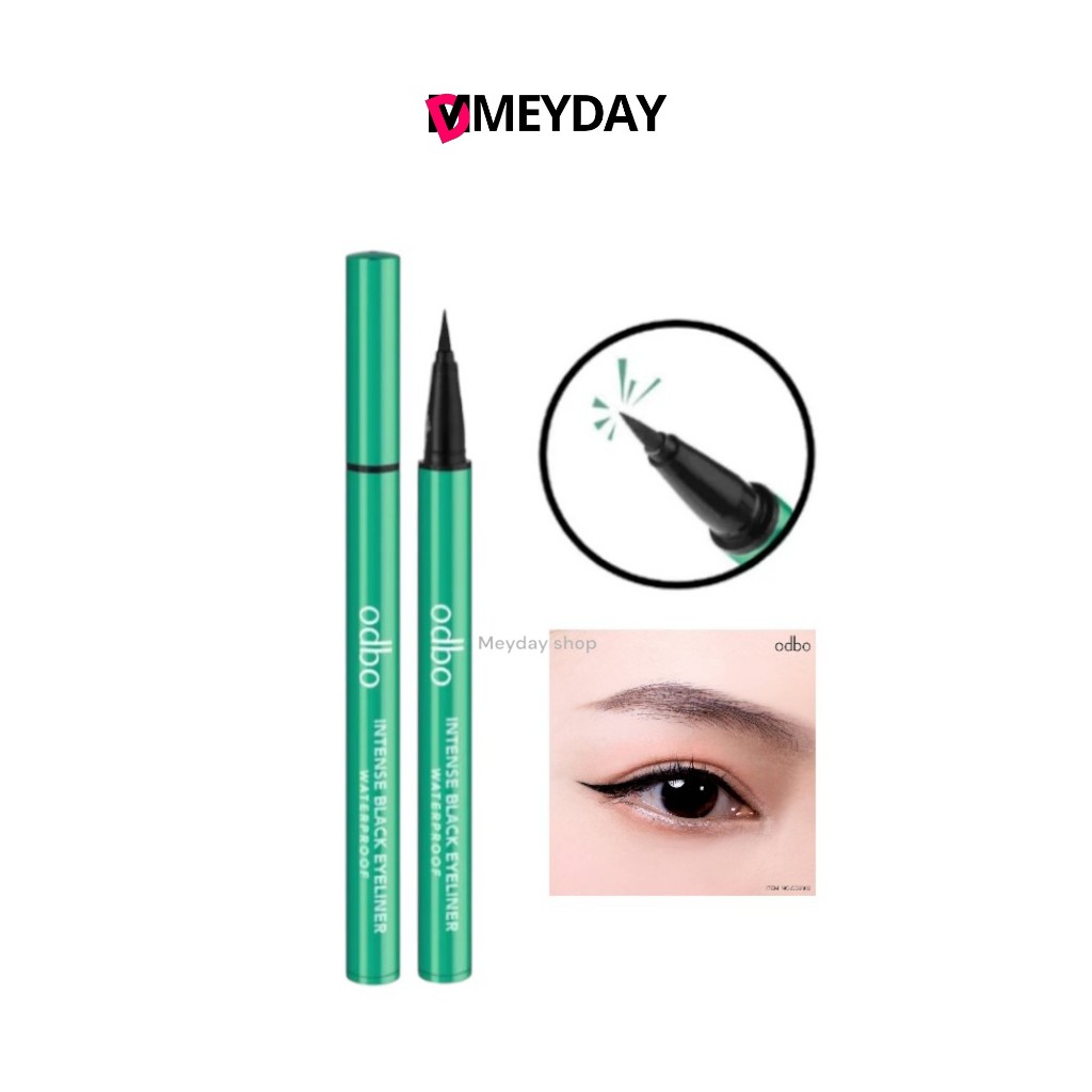(OD3003) odbo อายไลเนอร์ โอดีบีโอ อินเท้นซ์ แบล็ค INTENSE BLACK EYELINER แท่งสีเขียวสวยหรู สูตรกันน้ำ เนื้อสีดำแบบสุดๆๆ