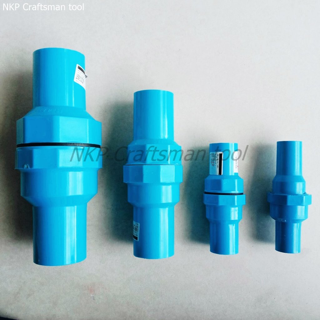 เช็ควาล์ว PVC กันน้ำย้อย (แบบสวม สีฟ้า) ขนาด 2 นิ้ว 1.1/2 นิ้ว  1นิ้ว  3/4 นิ้ว สินค้า คุณภาพ หนา ทนทาน