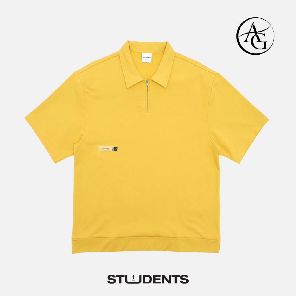 STUDENTS GOLF เสื้อโปโลผู้ชาย Gregor สีเหลือง