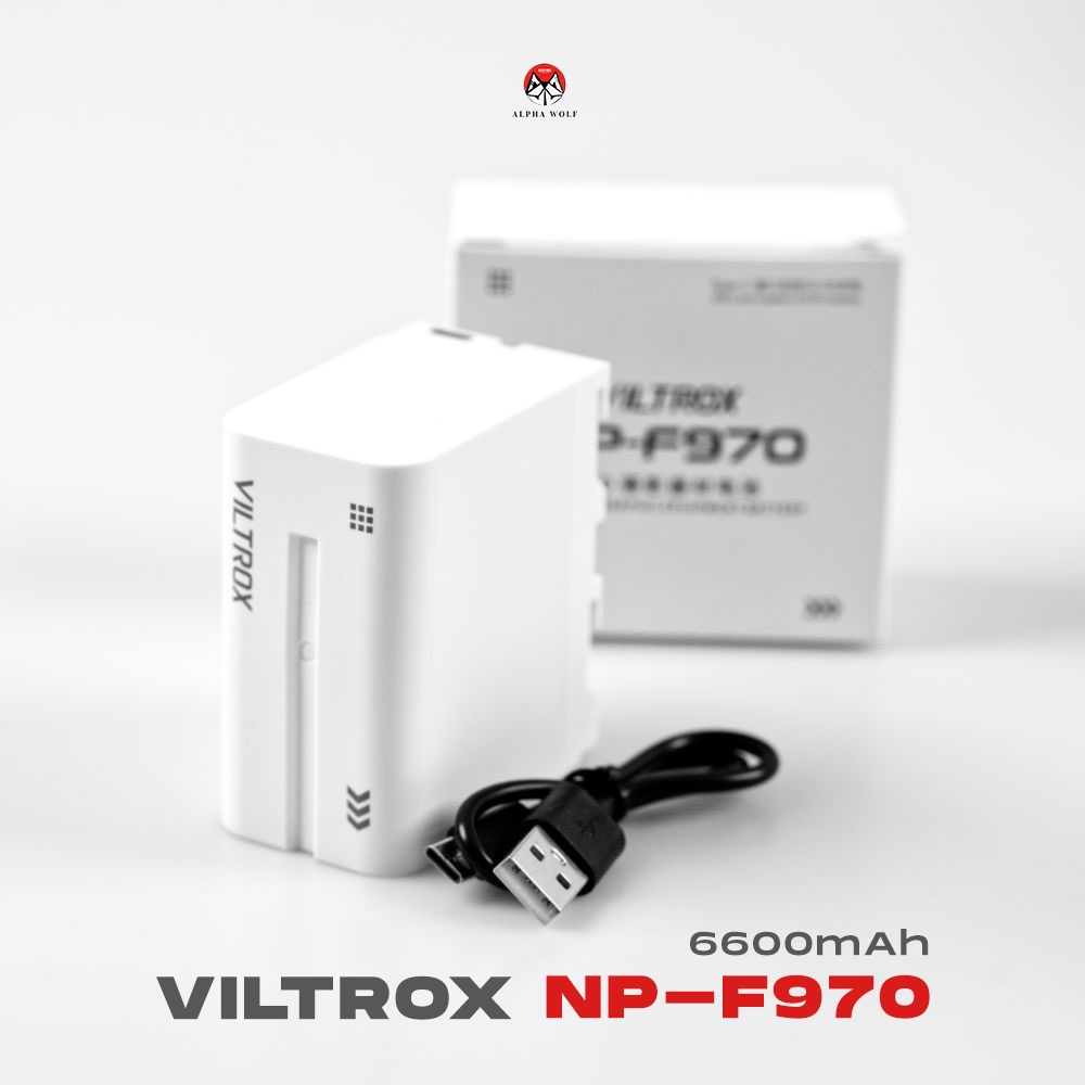 Viltrox NP-F970 Battery 6600mAh with USB-C Charging Port ปุ่มเช็คสถานะ ชาร์จผ่าน USB-C รับประกัน 1ปี