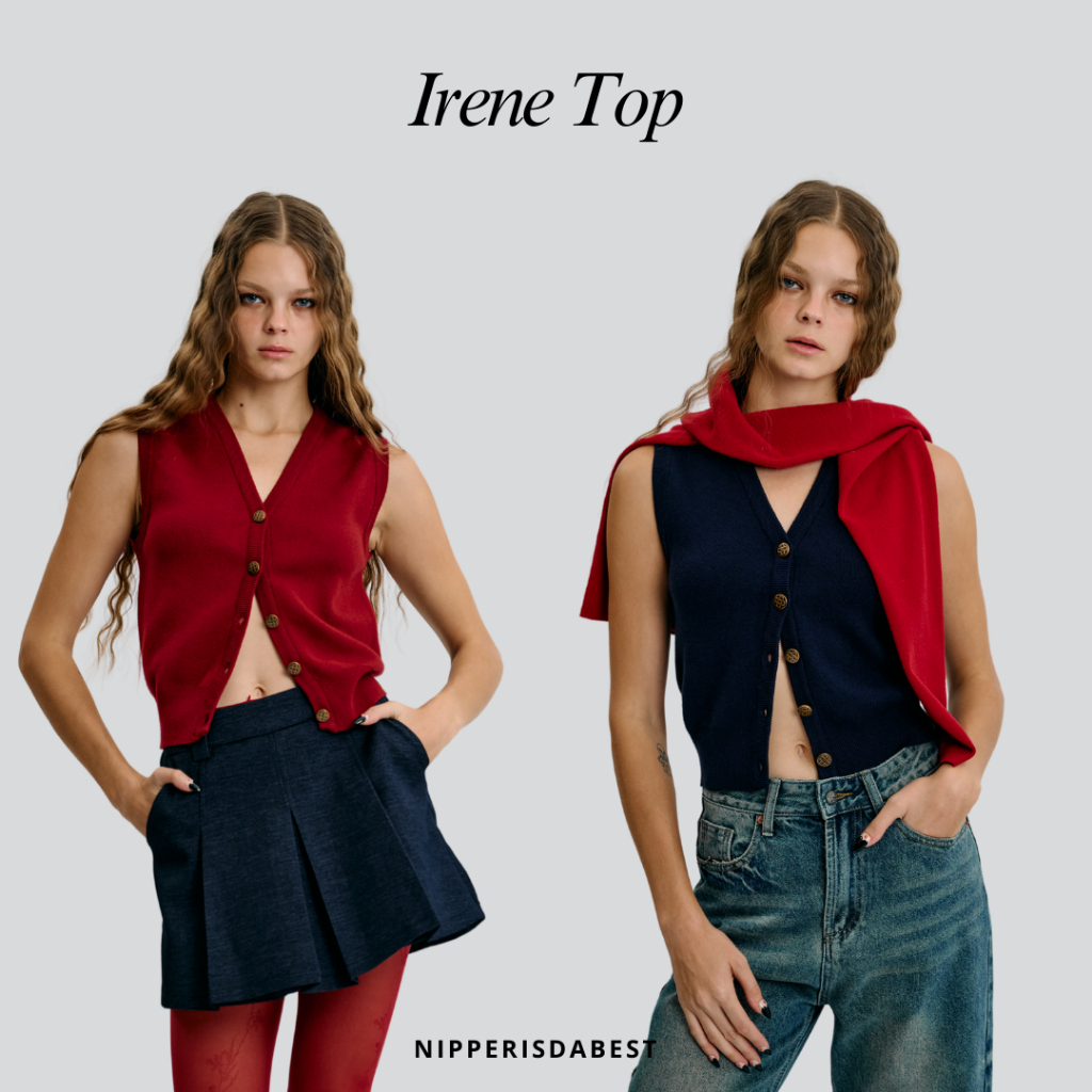 NIPPERISDABEST เสื้อรุ่น Irene top เสื้อ vest ไหมพรม แขนกุด