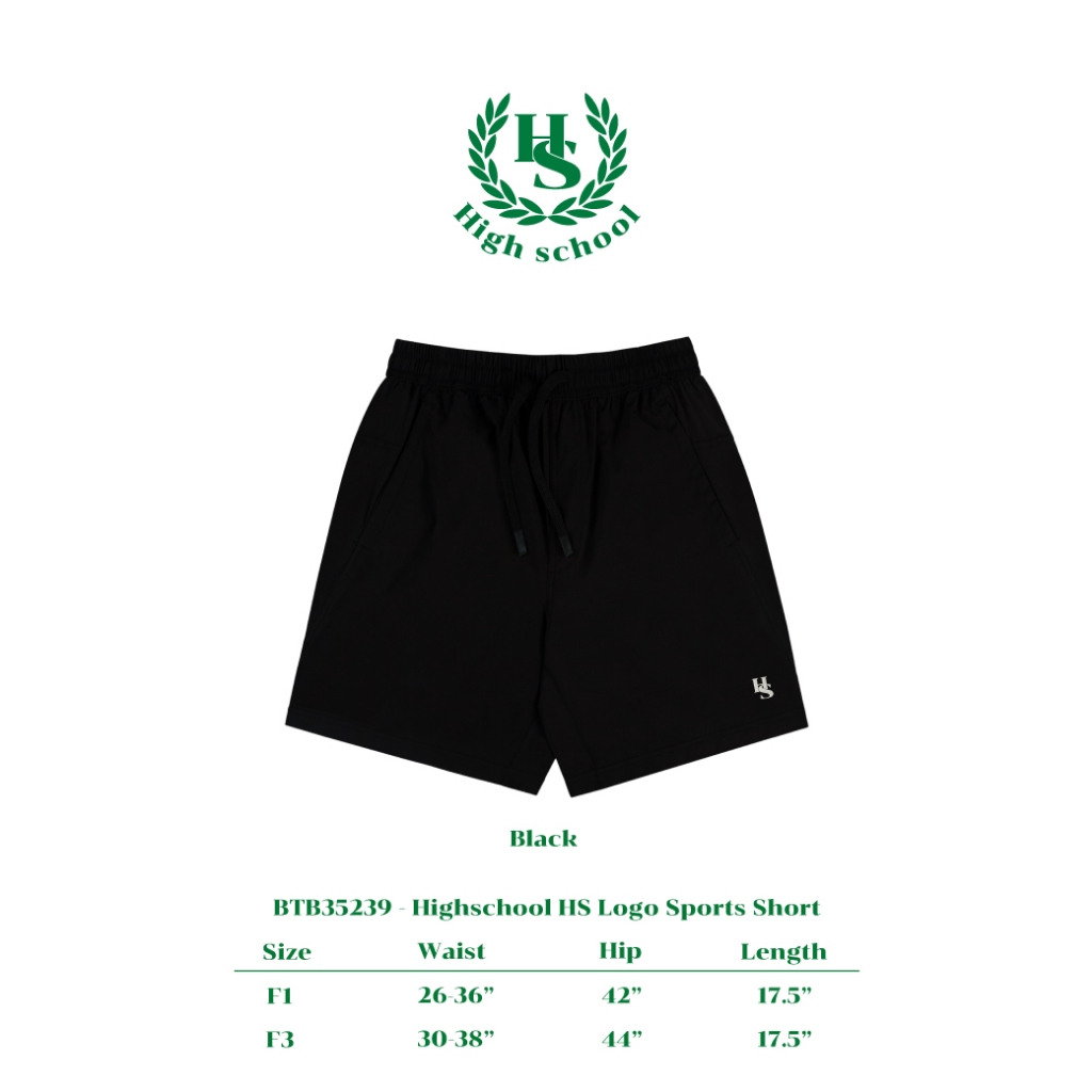 Highschool - BTB35239 กางเกงขาสั้น Hs logo sports