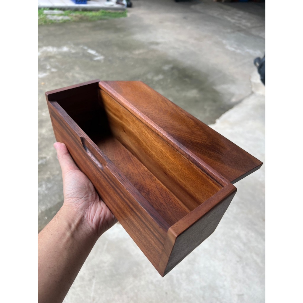 กล่องตะเกียบ กล่องใส่ตะเกียบ กล่องไม้อเนกประสงค์ ขนาด28.5x9.5x9cm ผลิตจากไม้จามจุรี ออกใบกำกับภาษีได้