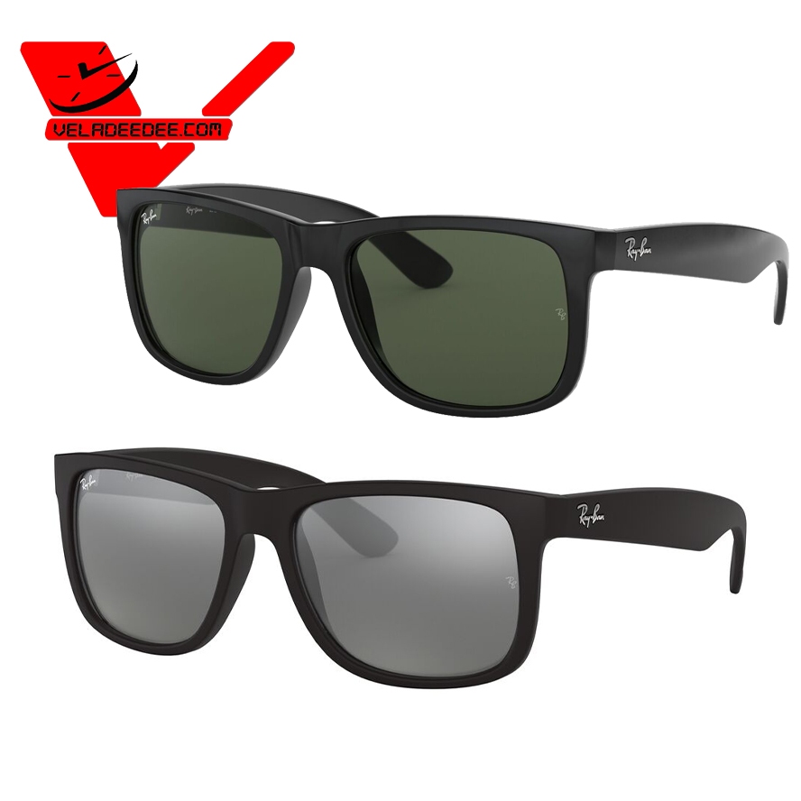 แว่นตา Ray-Ban รุ่น JUSTIN RB4165F 601/7155 สีดำเงา (ขนาด 55 มม) RB4165F 622/6G58 สี RUBBER BLACK สี
