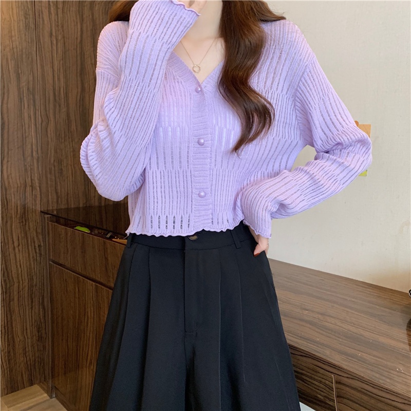 เสื้อคลุม เสื้อเเขนยาว ทรงเข้ารูป มีสีให้เลือกมากมาย กระดุมหน้า#92182