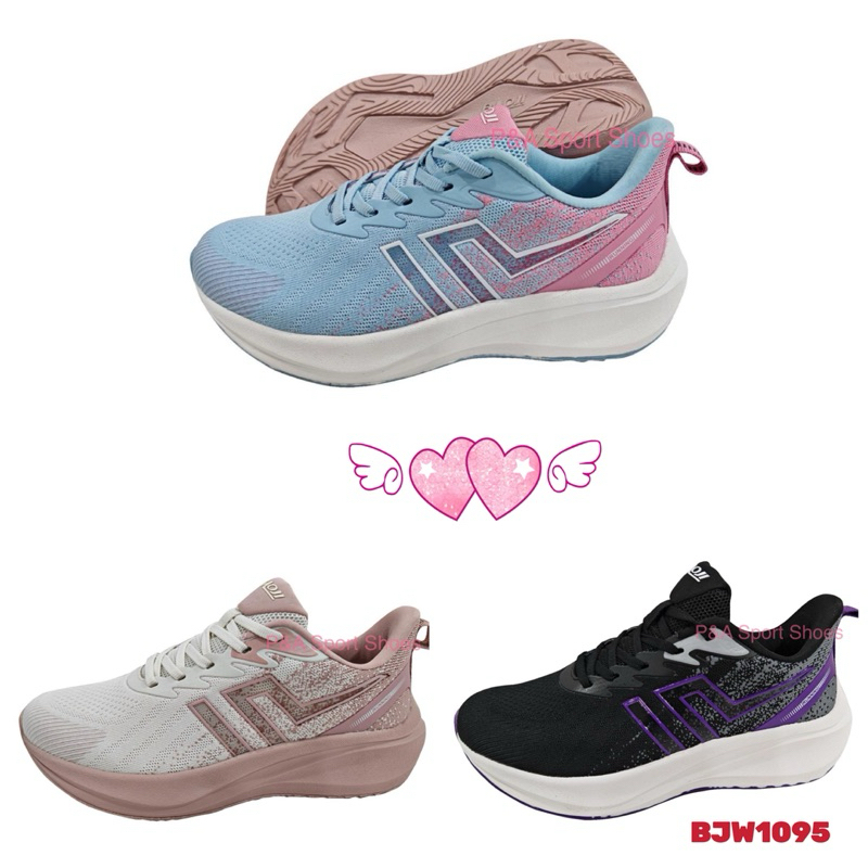 รองเท้าวิ่งบาโอจิbaoji นุ่มเบา ทรงสีสวย พื้นสูง 4.5 เซน #bjw1095