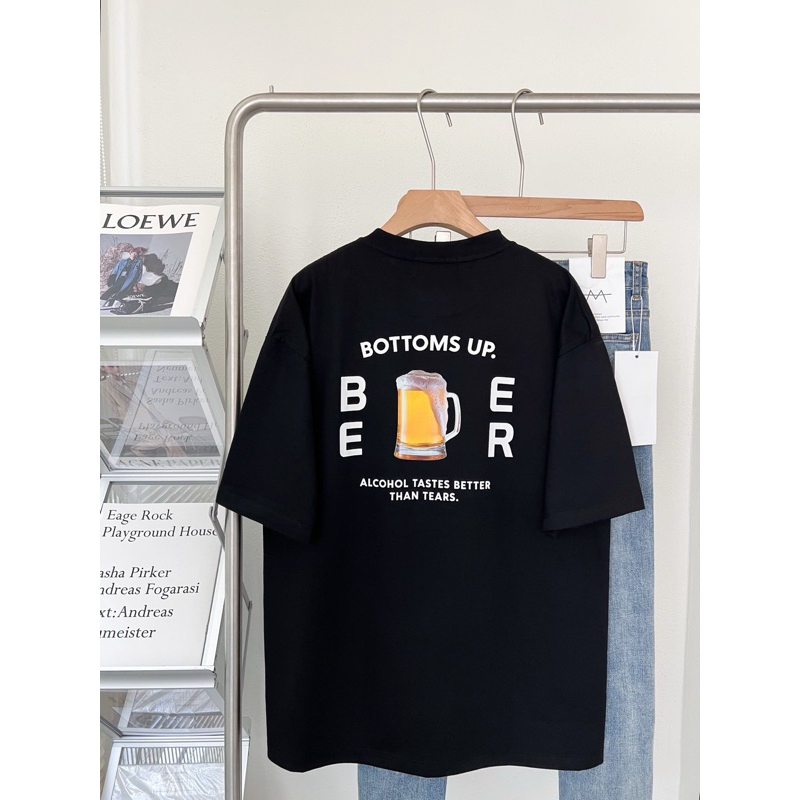more.than.me เสื้อยืด Oversize ผ้าหนานุ่ม ลาย BEER