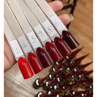 สีเจลโทนสีแดง MXBON สีทาเล็บเจลเฉดสีแดง แดงสด แดงเข้ม แดงเลือดนก โทนแดงครบ