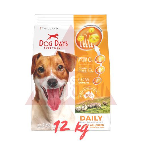 Dog Days (12 kg) อาหารสุนัข super premium สูตรลดขนร่วงโดยเฉพาะ โซเดียมต่ำ รสเนื้อแกะ