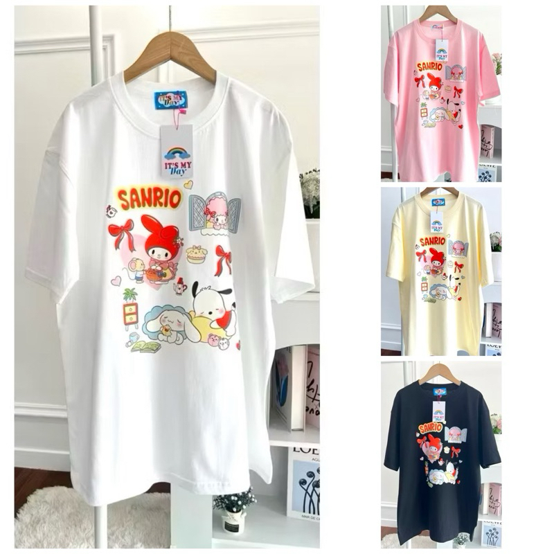 ◡̈ เสื้อยืด Oversize รวมSanrio (ป้ายit’s my day)