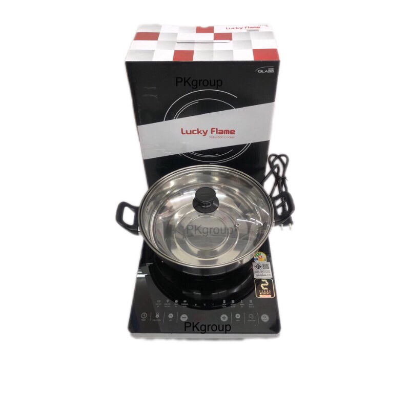 ⚡️แถมหม้อชาบูสแตนเลส⚡️Luckyflame เตาแม่เหล็กไฟฟ้า รุ่น TS-T202P(M) 🌈2,000W🌈