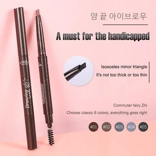 ดินสอเขียนคิ้วกันน้ำ สไตล์เกาหลี แบบหมุน 2in1 ที่เขียนคิ้ว กันน้ำ สีสวย ติดทนนาน ใช้ดี-em